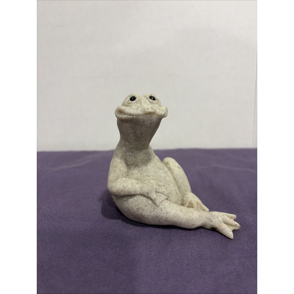 Quarry Critters Freddie Frog Figurine Second Nature Design 2000 Seated